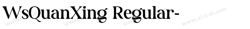 WsQuanXing Regular字体转换